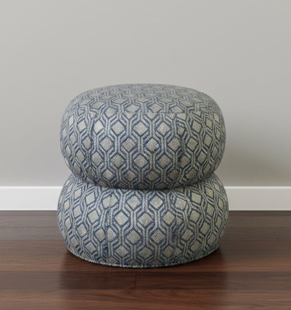 Ba'al Velvet Round Ottoman/Stool