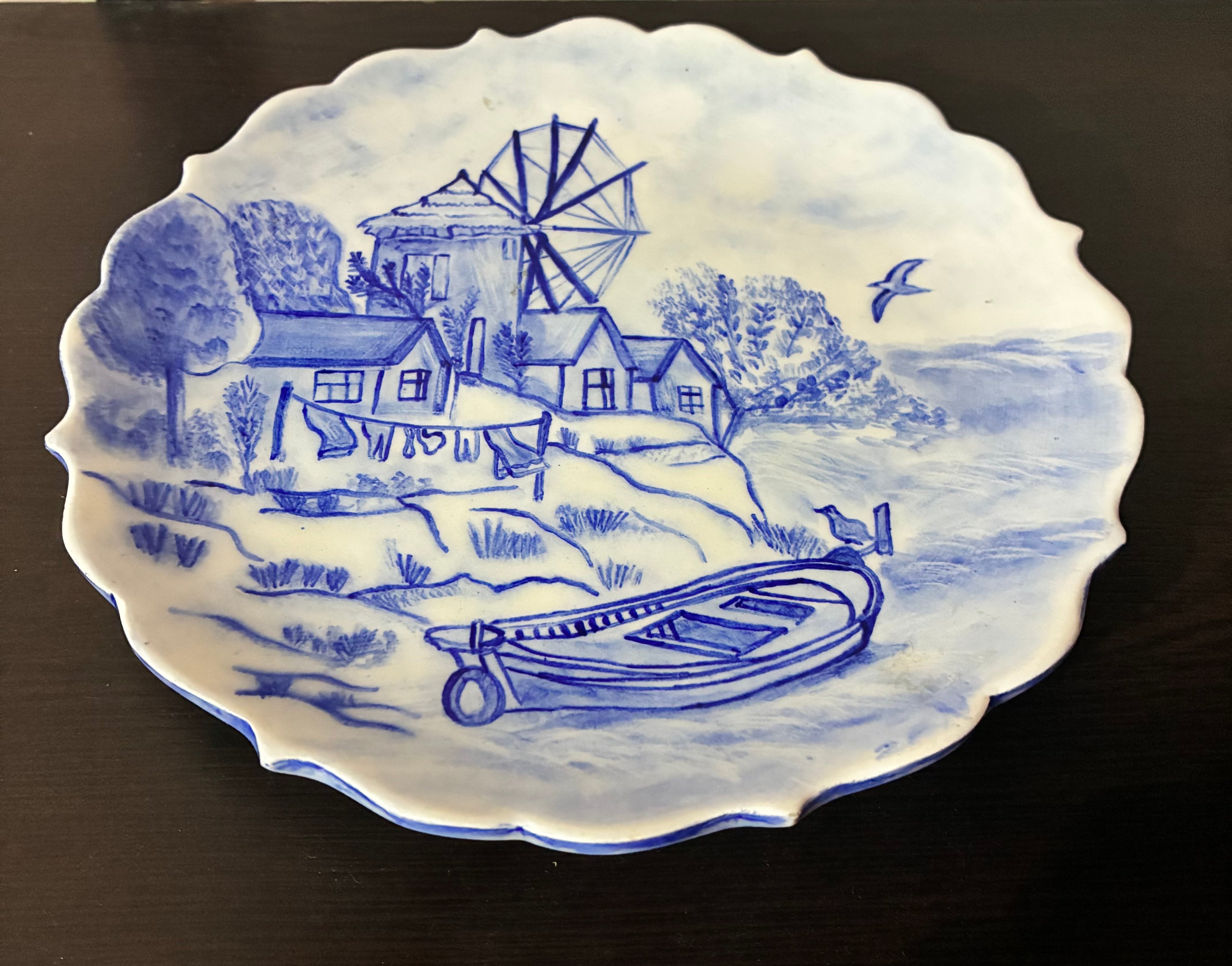 Blue Blanc Dekor Tabağı