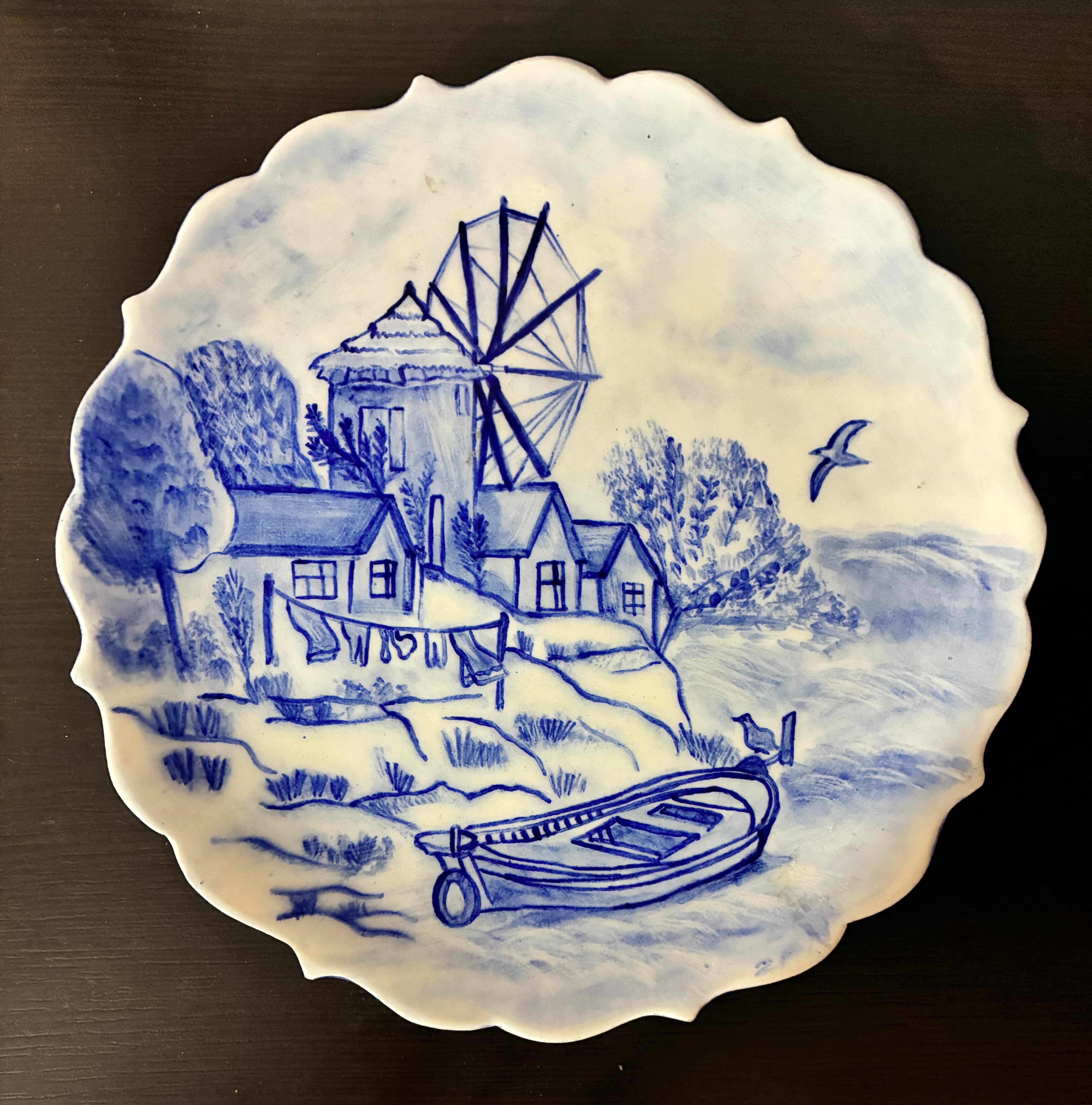 Blue Blanc Dekor Tabağı