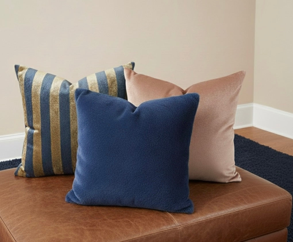 Safi, Çizgili Parlak Kadife Kırlent Kılıfı