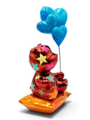 Love Dreamer Kırmızı Krom Ayı Heykeli
