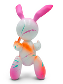 Pembe Beyaz Balon Tavşan Heykeli | Wow Graffiti Pop Art