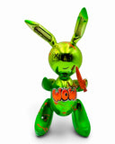 Yeşil Krom Balon Tavşan Heykeli | WOW Graffiti Pop Art