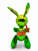 Yeşil Krom Balon Tavşan Heykeli | Wow Graffiti Pop Art