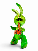 Yeşil Krom Balon Tavşan Heykeli | Wow Graffiti Pop Art