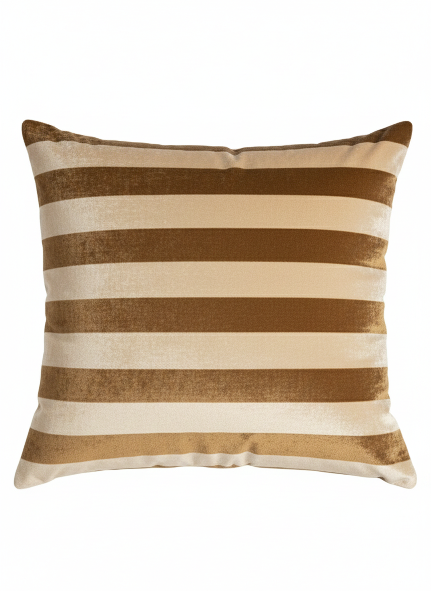 Safi, Çizgili Parlak Kadife Kırlent Kılıfı