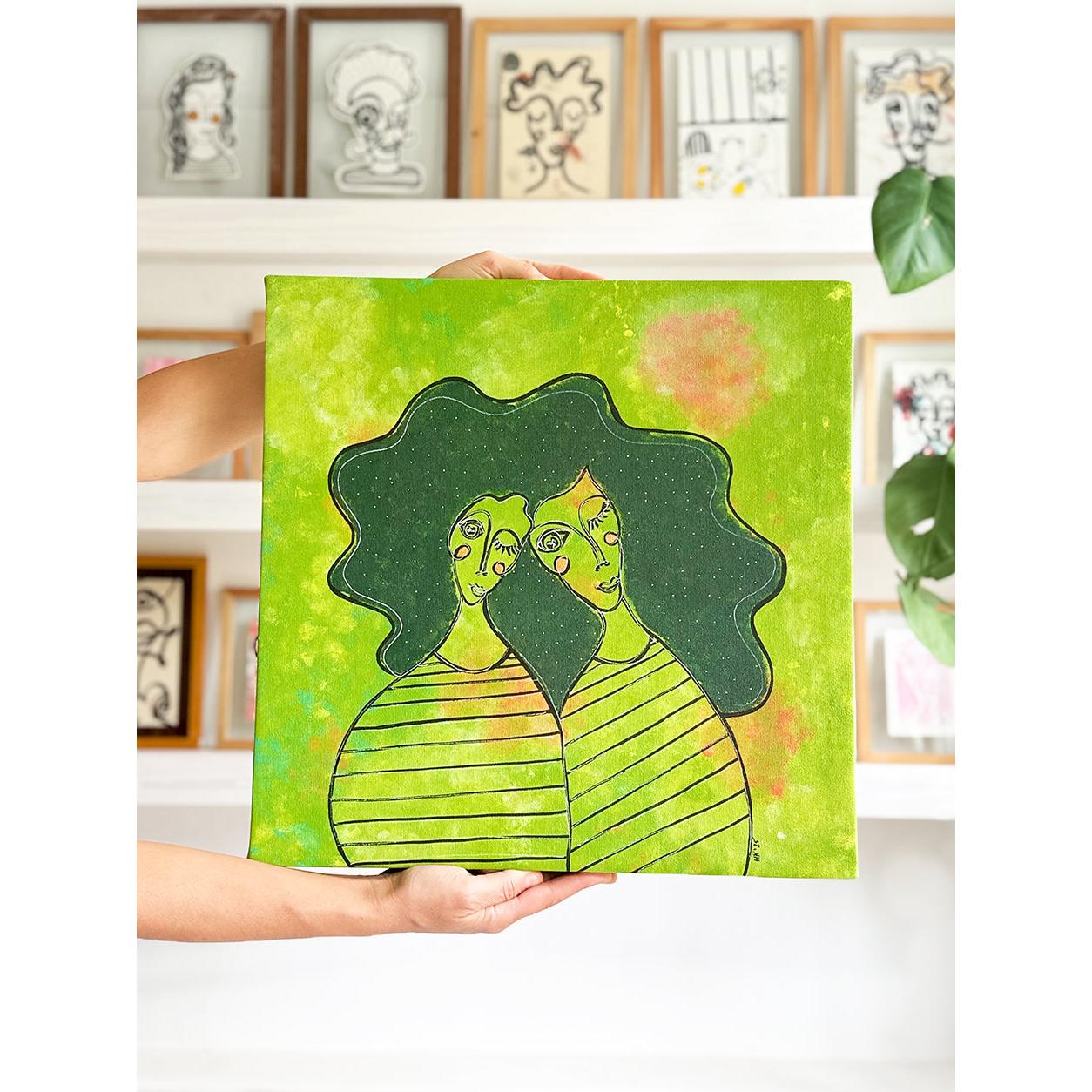 Kanvas Renkli Portre Serisi - 24