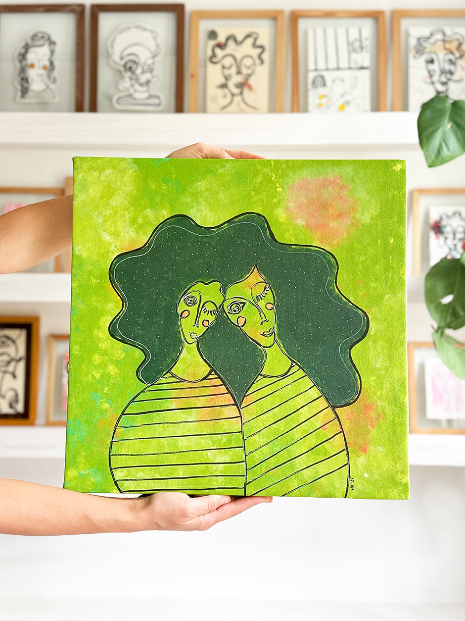 Kanvas Renkli Portre Serisi - 24