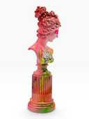 Venüs Heykeli | Pembe Geçişli LOVE Pop Art | Koleksiyon Figürü