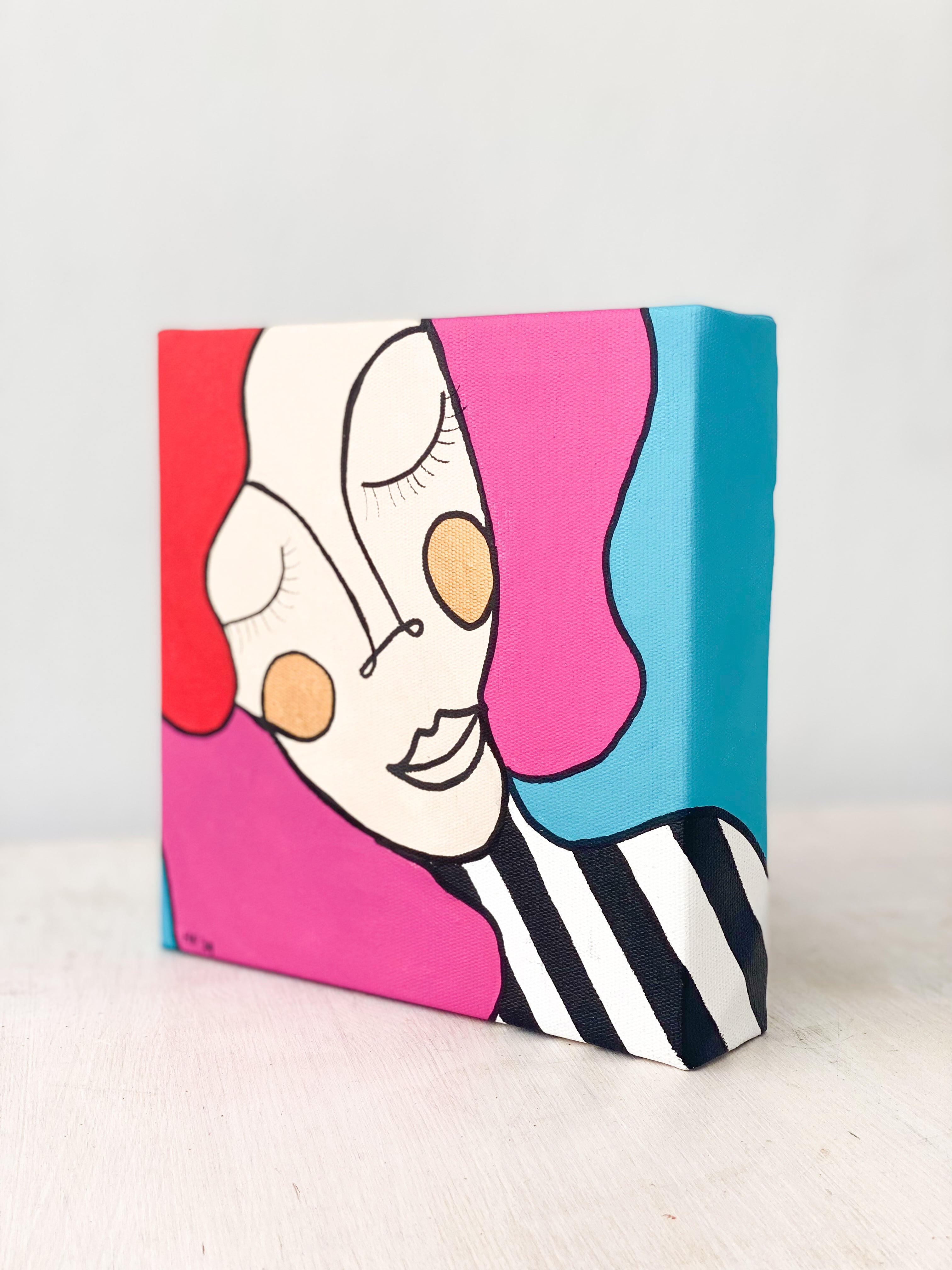 Kanvas Renkli Portre Serisi - 27