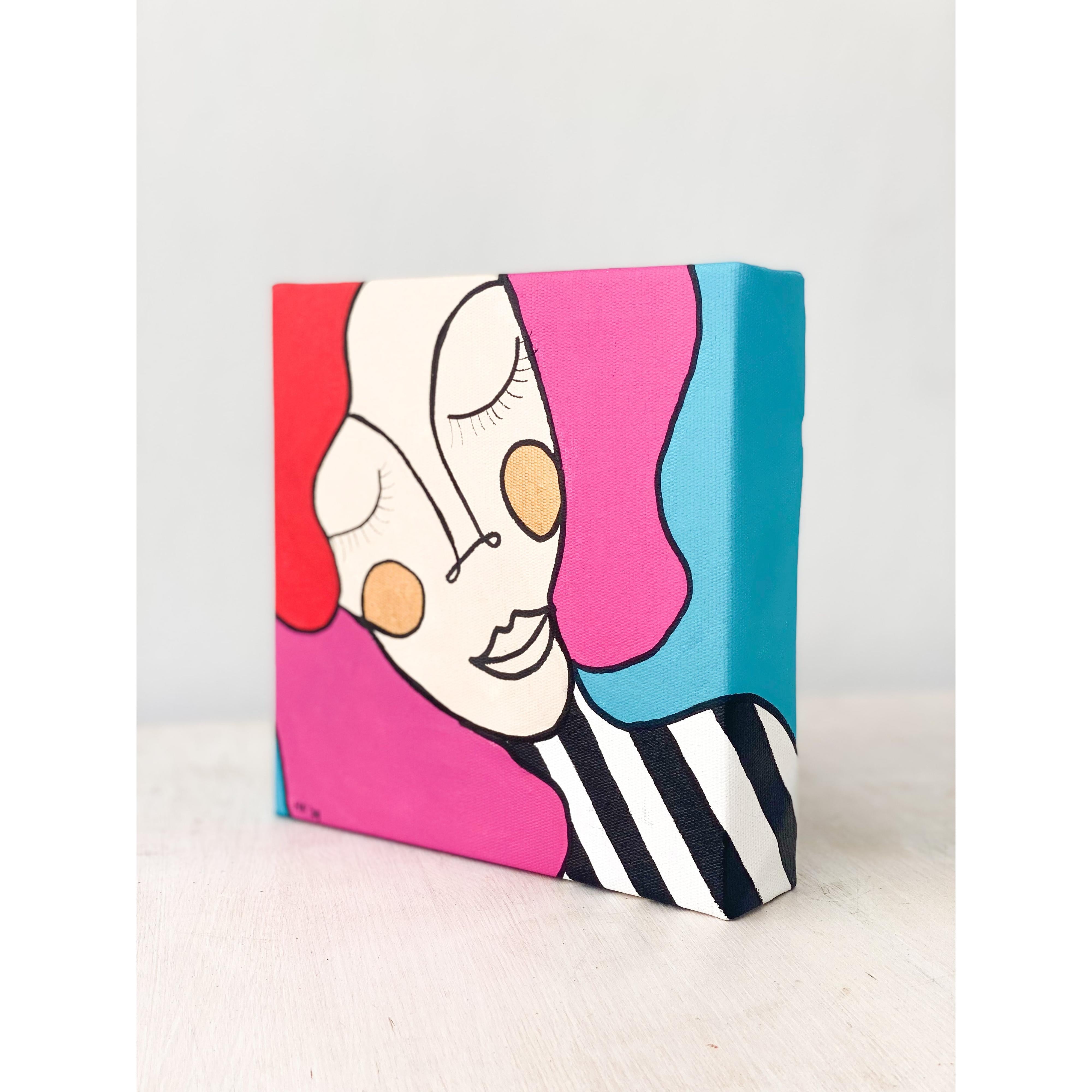 Kanvas Renkli Portre Serisi - 27