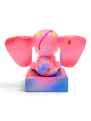 Oturan Fil Heykeli | Pembe Pop Art | Koleksiyon Figürü