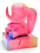 Oturan Fil Heykeli | Pembe Pop Art | Koleksiyon Figürü