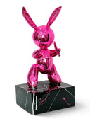 Balon Tavşan Heykeli | Pembe Krom Kaplama Pop Art Dekorasyon