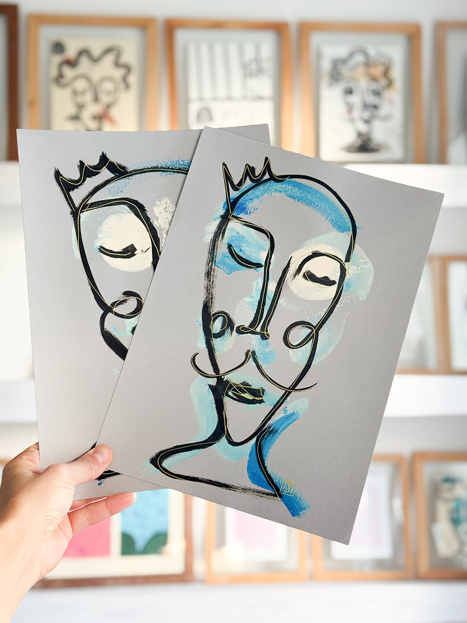 2'li Resim Kağıdı Çizgisel Portre Serisi- 20