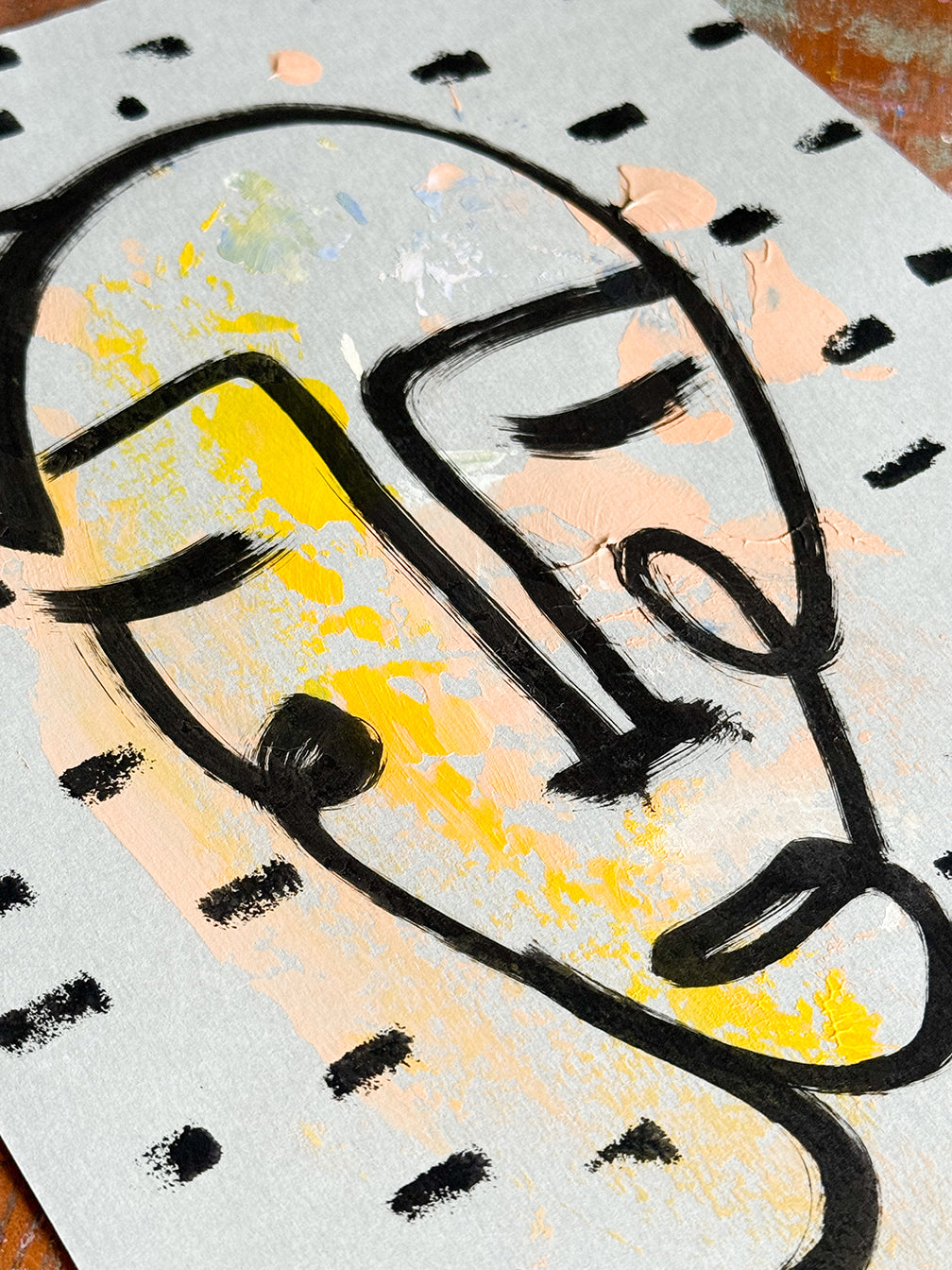 Resim Kağıdı Çizgisel Portre Serisi- 21