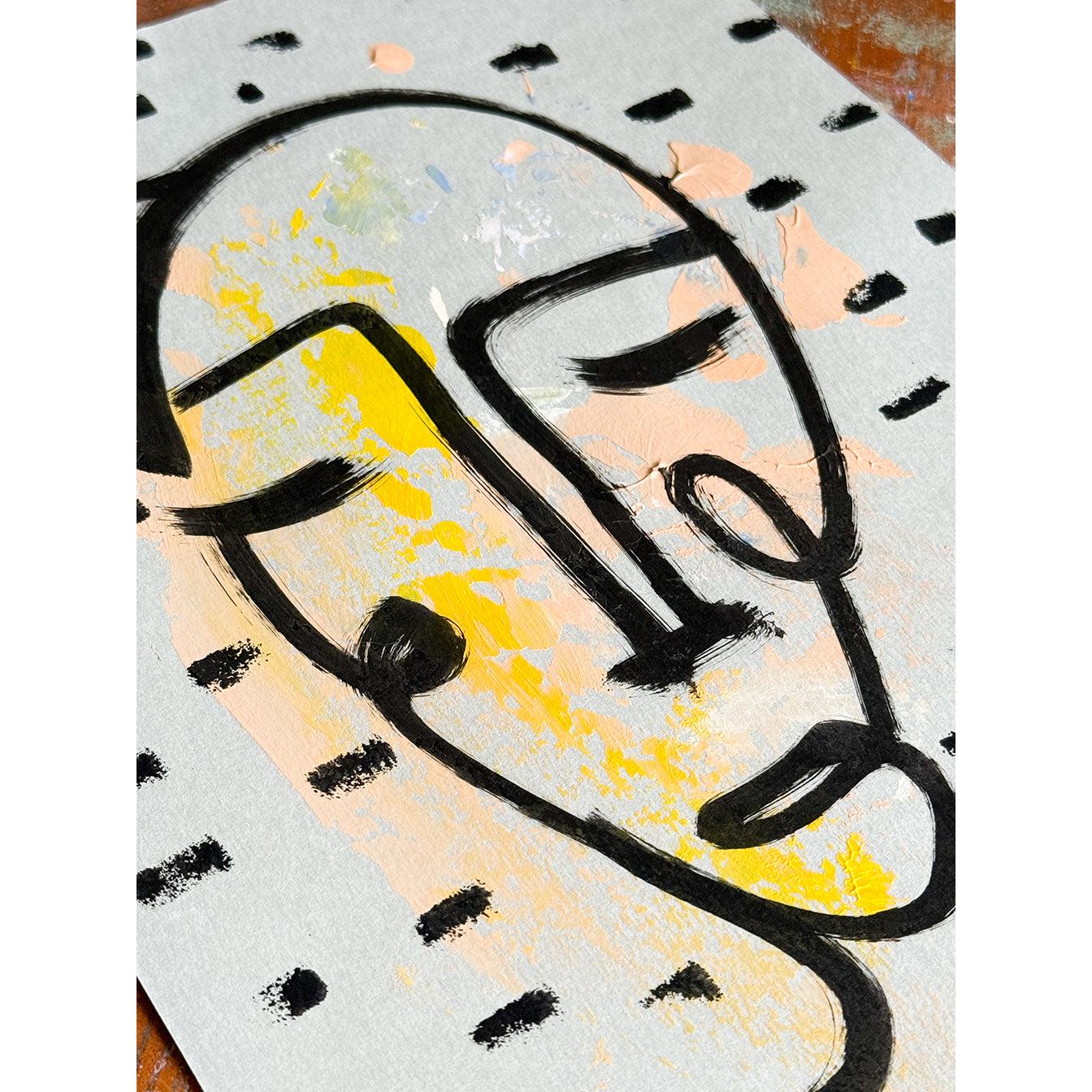 Resim Kağıdı Çizgisel Portre Serisi- 21