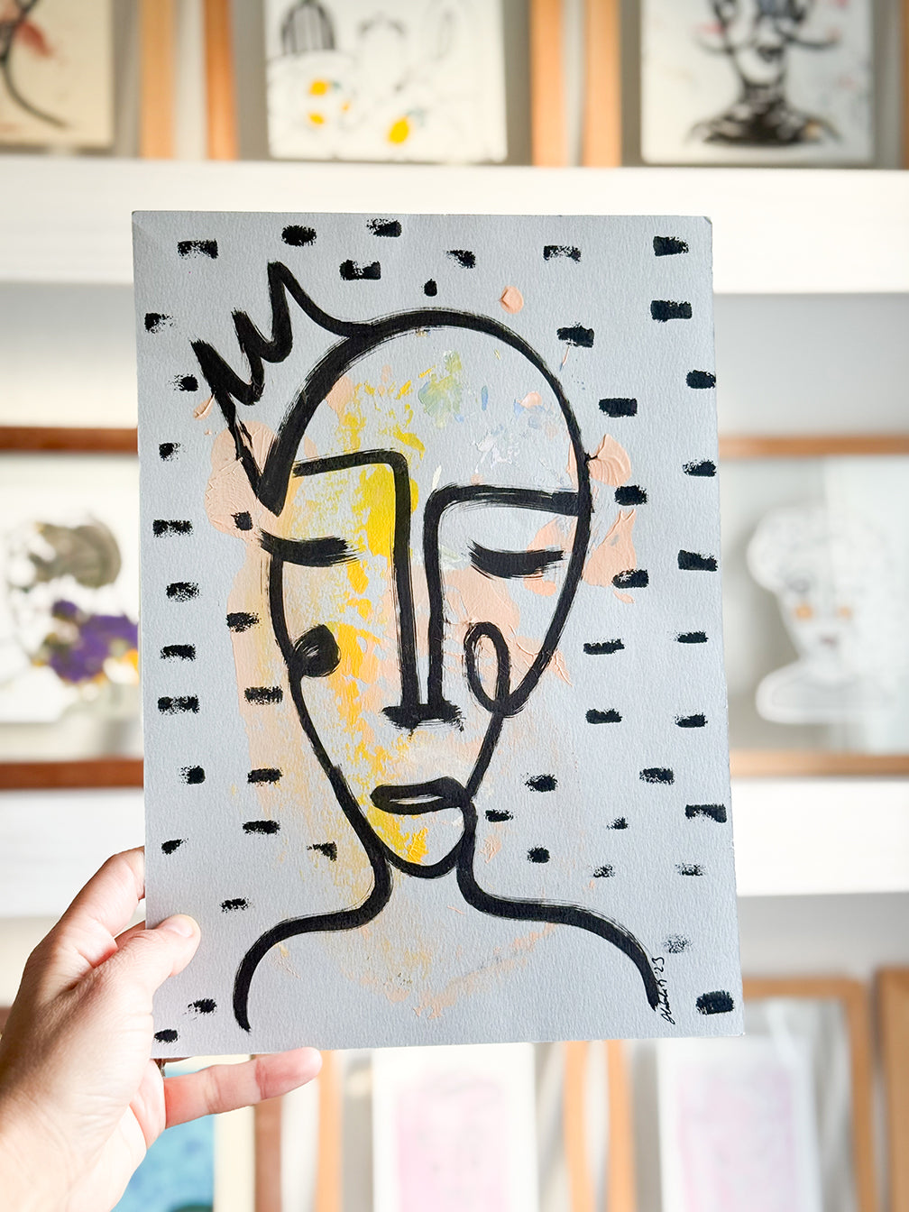 Resim Kağıdı Çizgisel Portre Serisi- 21