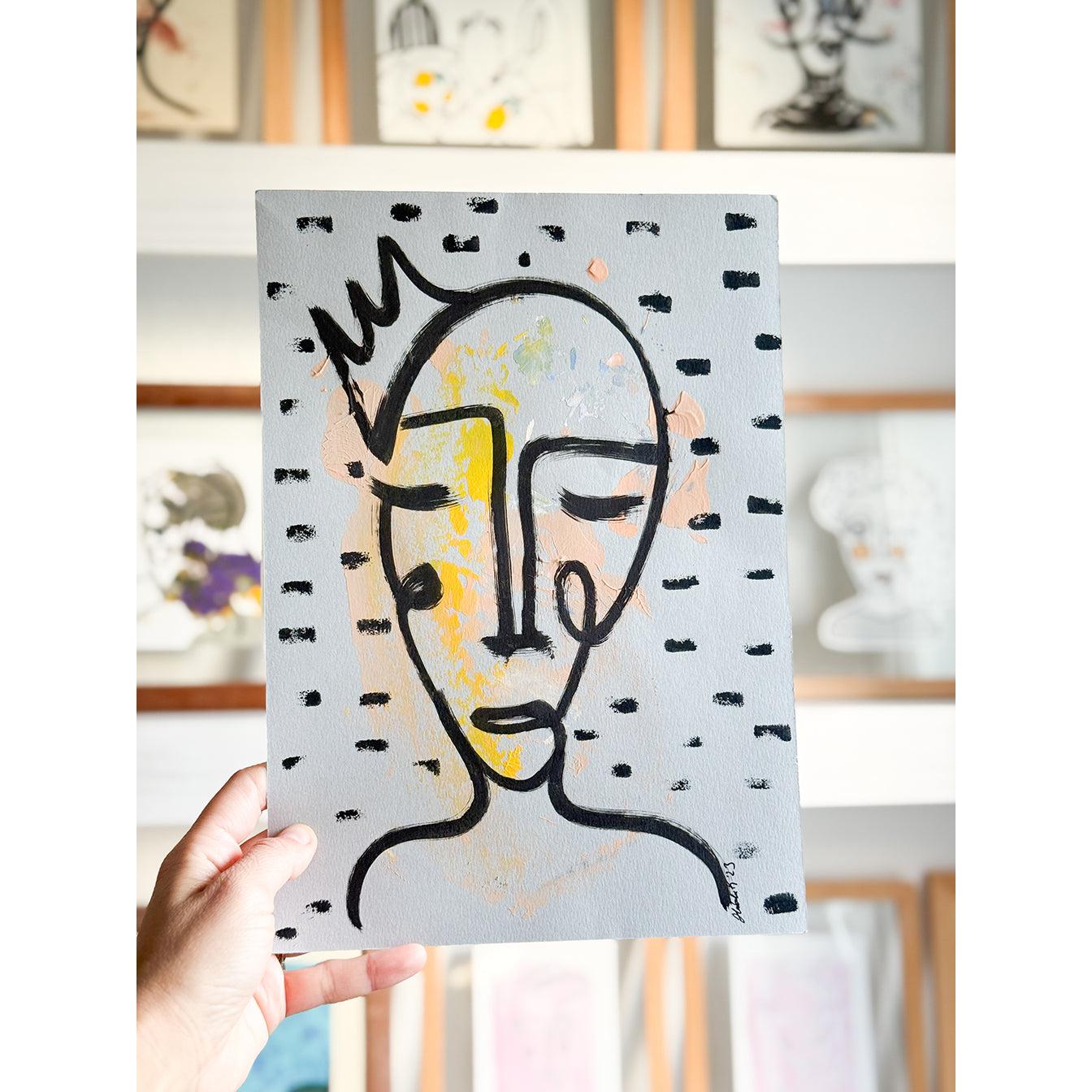 Resim Kağıdı Çizgisel Portre Serisi- 21