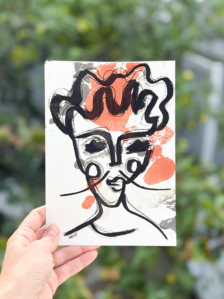 Resim Kağıdı Çizgisel Portre Serisi- 30