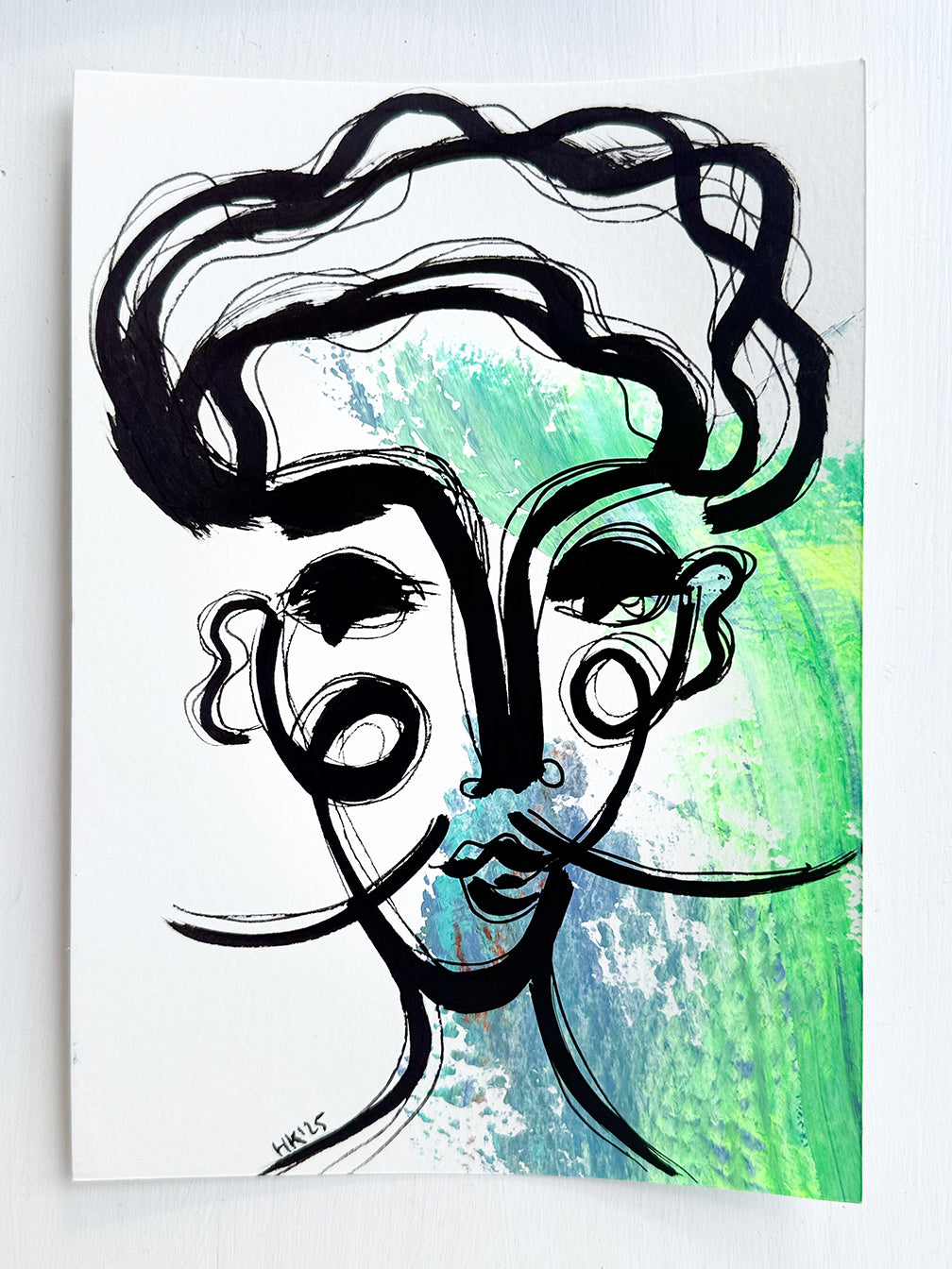 Resim Kağıdı Çizgisel Portre Serisi- 31