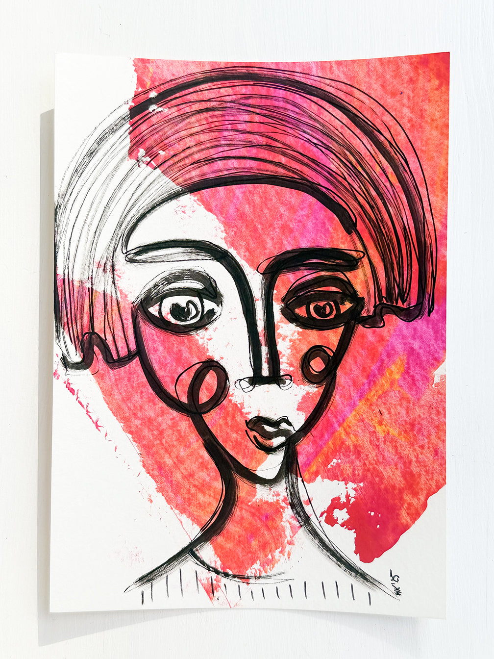 Resim Kağıdı Çizgisel Portre Serisi- 34