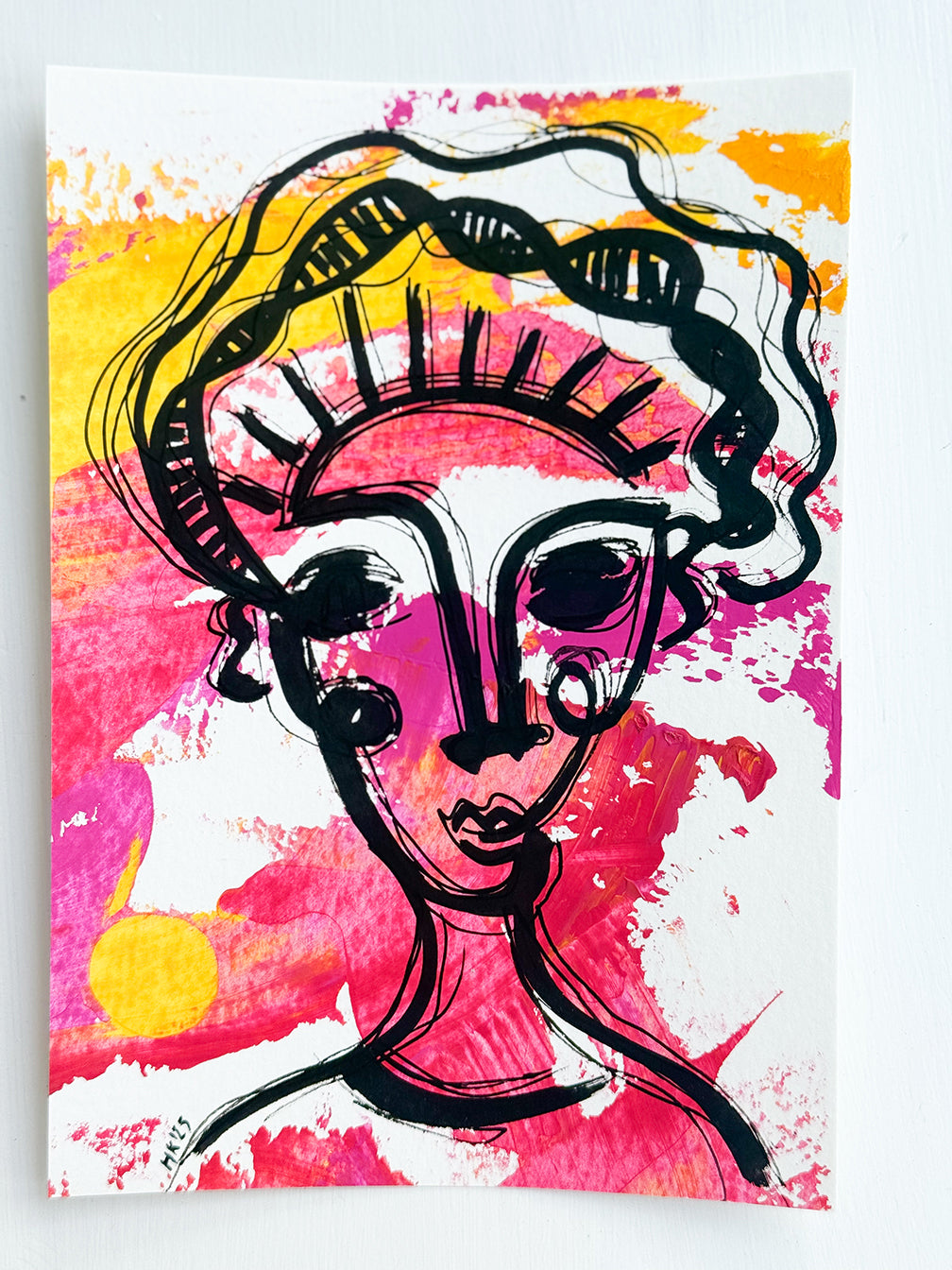 Resim Kağıdı Çizgisel Portre Serisi- 35