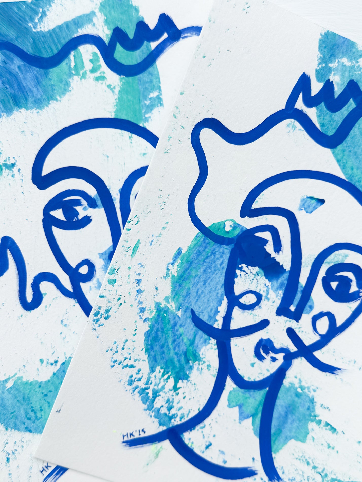 2'li Resim Kağıdı Çizgisel Portre Serisi- 38