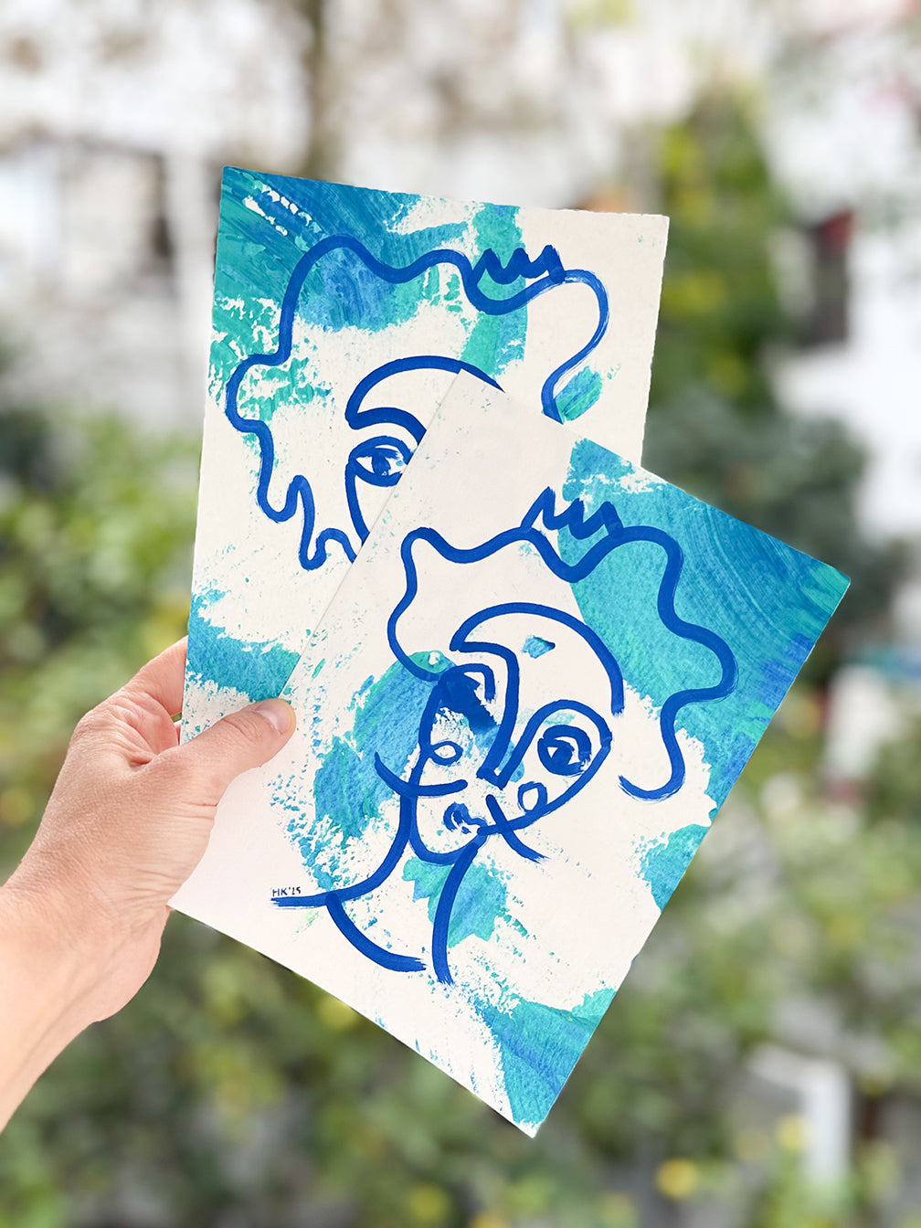 2'li Resim Kağıdı Çizgisel Portre Serisi- 38