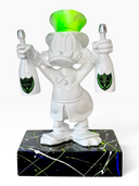 Varyemez Amca Scrooge McDuck Heykeli | Neon Yeşil Şapkalı Beyaz Pop Art | Koleksiyon Figürü
