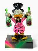Varyemez Amca Scrooge McDuck Heykeli | Pembe Krom Şampanya Pop Art | Koleksiyon Figürü