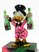 Varyemez Amca Scrooge McDuck Heykeli | Pembe Krom Şampanya Pop Art | Koleksiyon Figürü