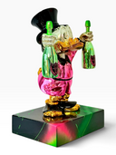 Varyemez Amca Scrooge McDuck Heykeli | Pembe Krom Şampanya Pop Art | Koleksiyon Figürü