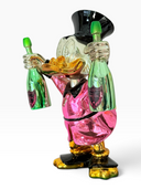 Varyemez Amca Scrooge McDuck Heykeli | Pembe Krom Şampanya Pop Art | Koleksiyon Figürü
