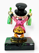 Varyemez Amca Scrooge McDuck Heykeli | Pembe Krom Şampanya Pop Art | Koleksiyon Figürü