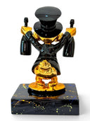 Varyemez Amca Scrooge McDuck Şampanya Heykeli | Gold Chrome Celebration Pop Art | Koleksiyon Figürü