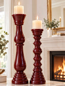 Zeon Premium Bordo Şamdan Seti 30-37 Cm