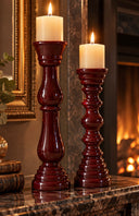 Zeon Premium Bordo Şamdan Seti 30-37 Cm