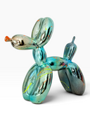 Balon Köpek Heykeli | Mavi XL 48 cm Jeff Koons Inspired Pop Art Koleksiyon Figürü