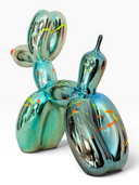 Balon Köpek Heykeli | Mavi XL 48 cm Jeff Koons Inspired Pop Art Koleksiyon Figürü