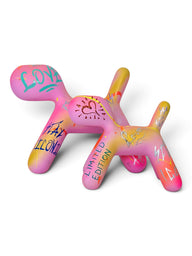 Pembe Puppy Heykel Seti – Graffiti Pop Art Temalı 2’Li Soyut Köpek Heykeli-Heykel-And Iconic Art Store-NowShopFun