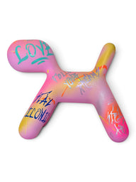 Pembe Puppy Heykel Seti – Graffiti Pop Art Temalı 2’Li Soyut Köpek Heykeli-Heykel-And Iconic Art Store-NowShopFun