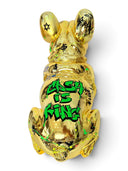 Altın Krom Bulldog Heykeli –  Cash Is King Graffiti Tasarım
