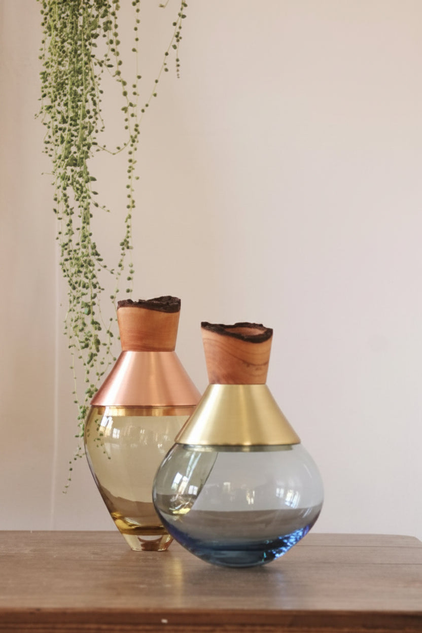 India S1 Stacking Vessel - Smoke Brass Vazo
