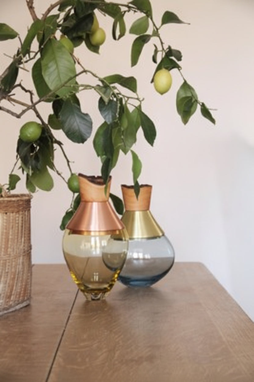 India S1 Stacking Vessel - Smoke Brass Vazo