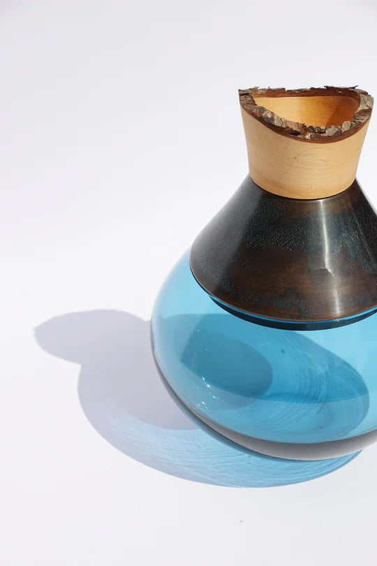 India S2 Stacking Vessel - Blue Brass Vazo