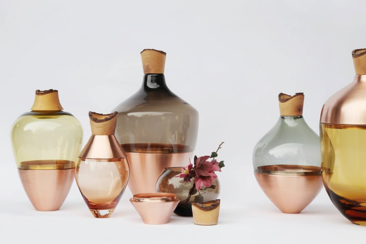 India S2 Stacking Vessel - Caramel Brass Vazo