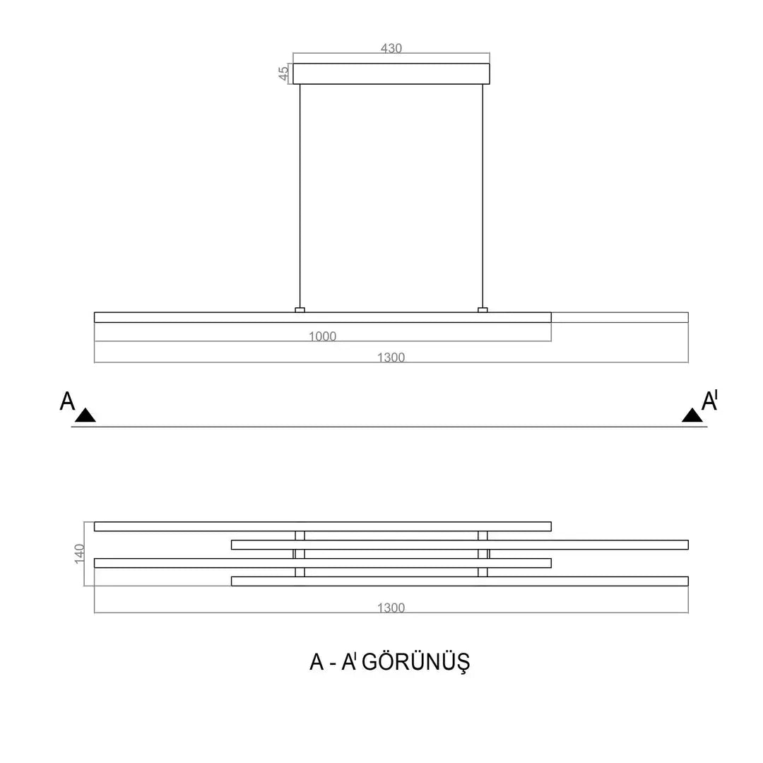 Inline Sarkıt Lineer Led Avize