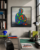Inner Hold Inox Tablo | 60x60 cm-Tablo-Fırat Aydın Works-NowShopFun
