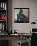Inner Hold Inox Tablo | 60x60 cm-Tablo-Fırat Aydın Works-NowShopFun